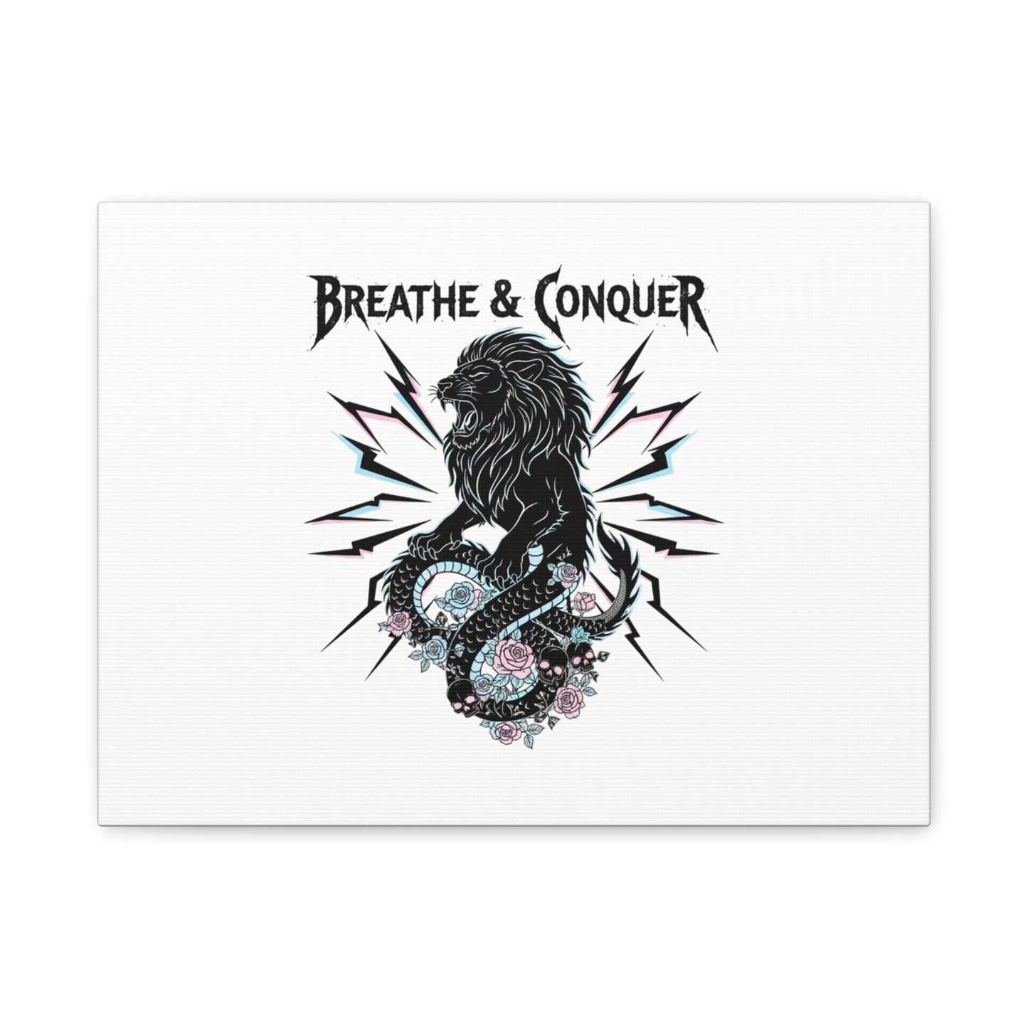 Breathe & Conquer Canvas | Matte Stretched Wall Art, Heavy Metal Wellness