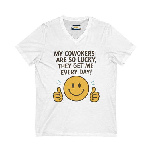 Unisex Jersey Short Sleeve V-Neck Tee