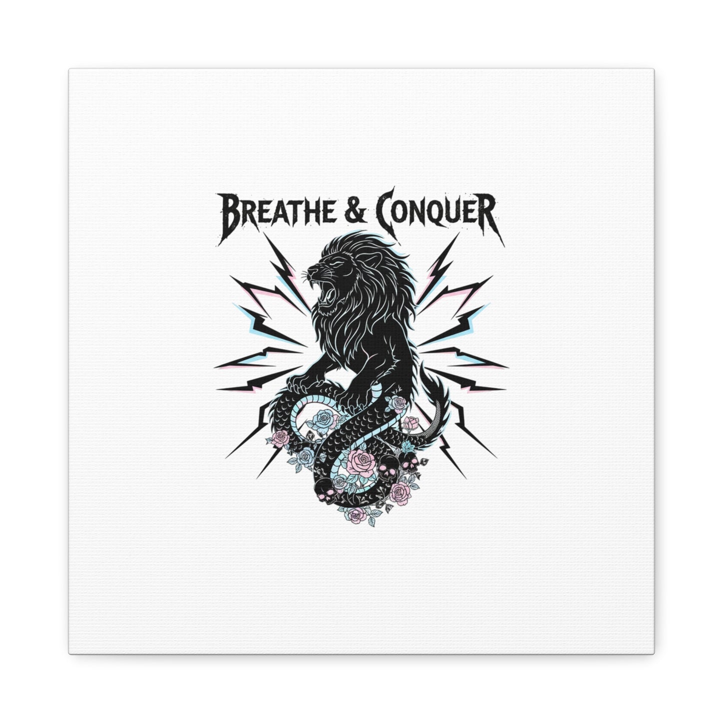 Breathe & Conquer Canvas | Matte Stretched Wall Art, Heavy Metal Wellness