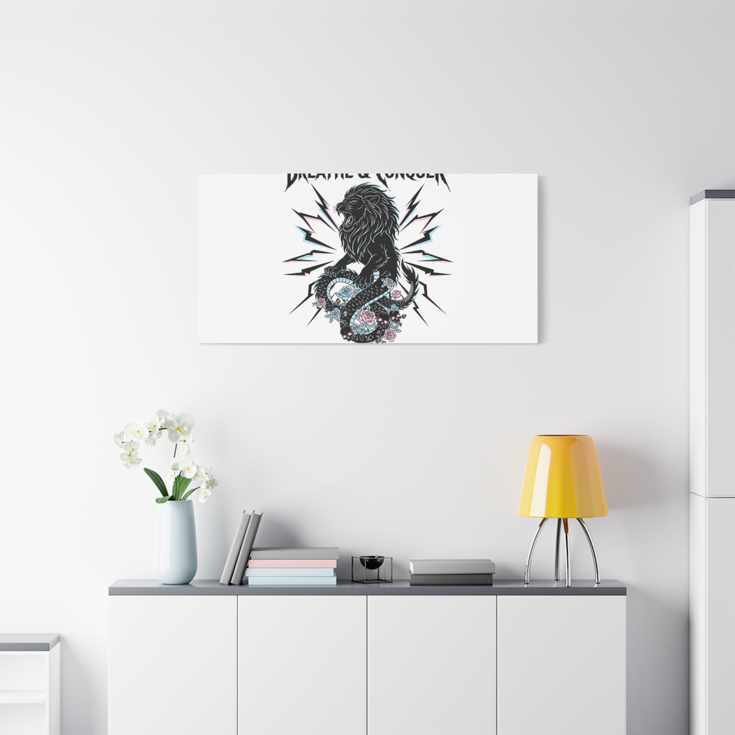 Breathe & Conquer Canvas | Matte Stretched Wall Art, Heavy Metal Wellness