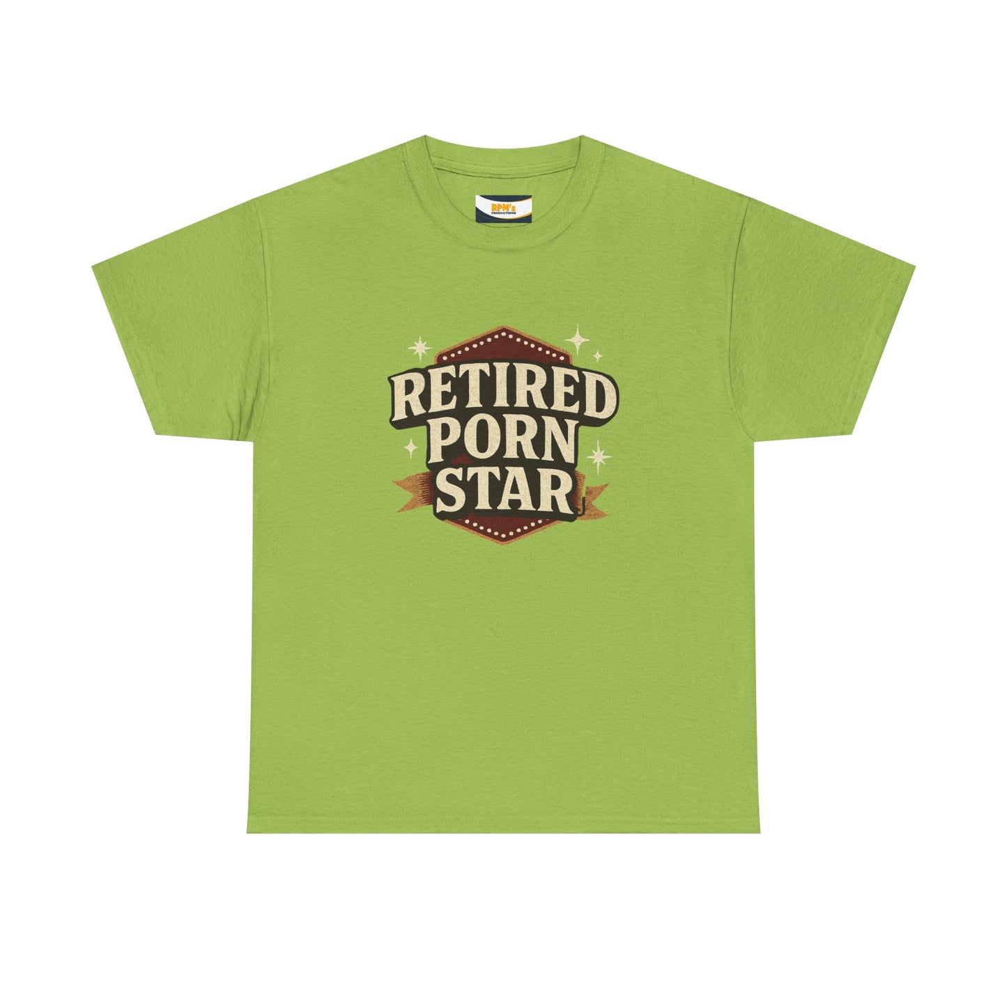 Retired Porn Star Unisex Heavy Cotton Tee, Funny Gift, Party Tee, Humorous Shirt, Adult Humor Apparel, Birthday Present