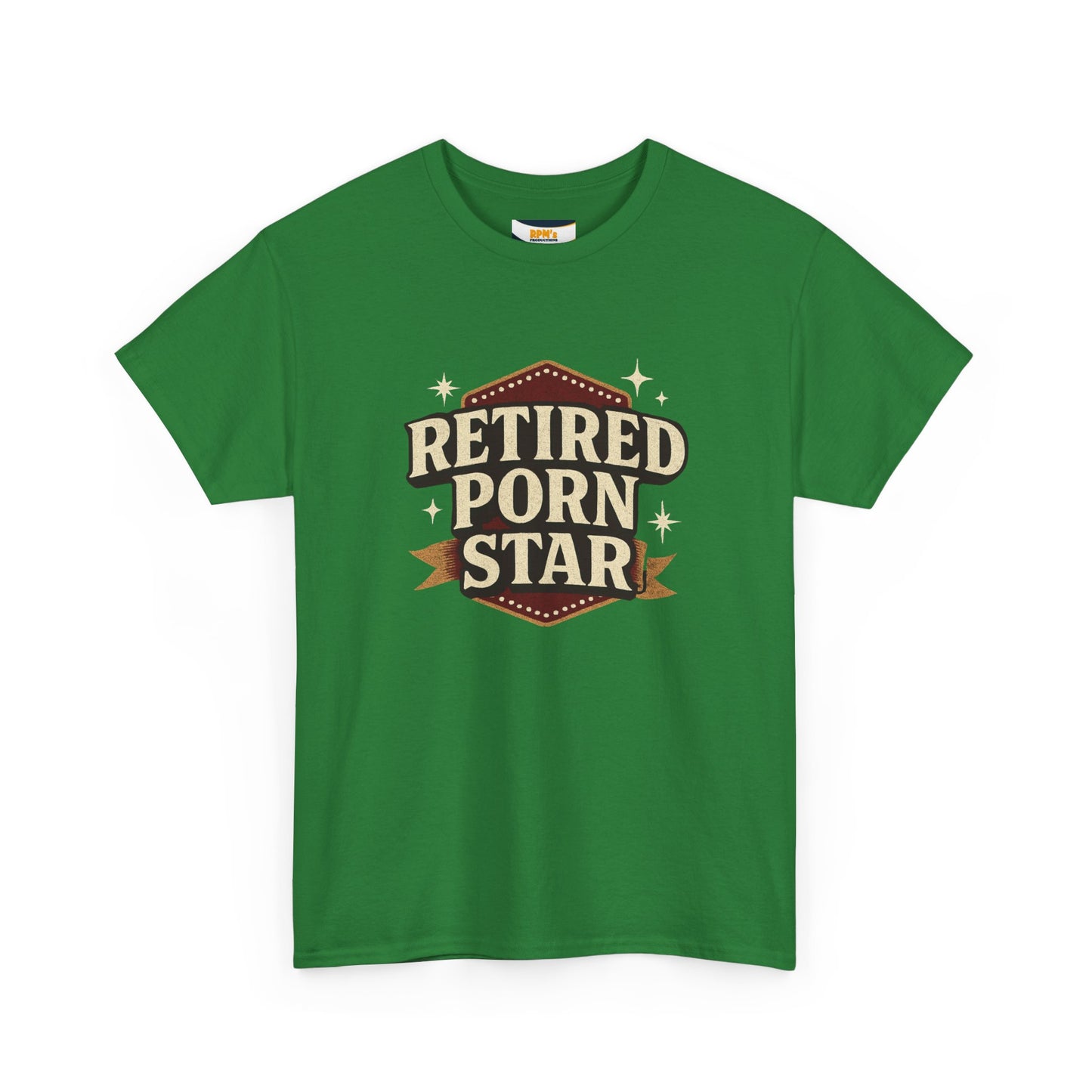 Retired Porn Star Unisex Heavy Cotton Tee, Funny Gift, Party Tee, Humorous Shirt, Adult Humor Apparel, Birthday Present