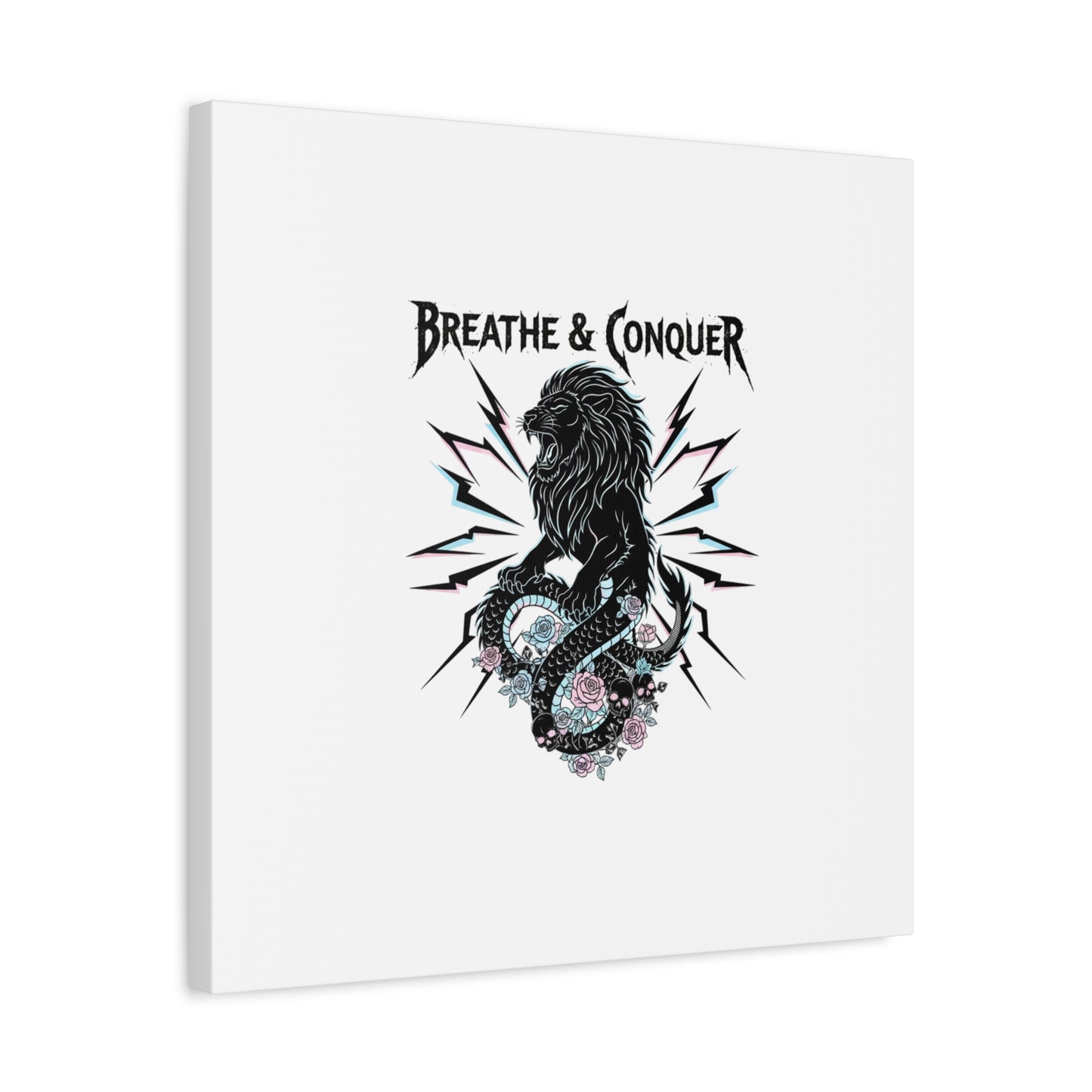 Breathe & Conquer Canvas | Matte Stretched Wall Art, Heavy Metal Wellness