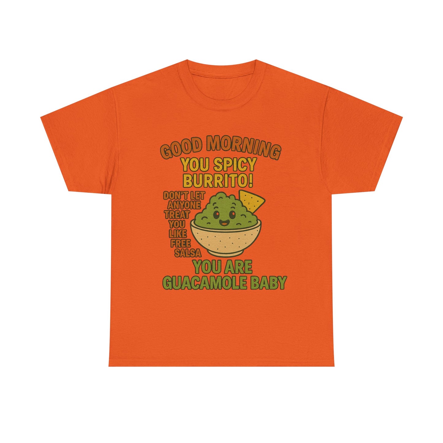 Funny Guacamole Tee, Spicy Burrito Shirt, Humor T-Shirt, Foodie Gift, Unique Cotton Tee, Casual Wear