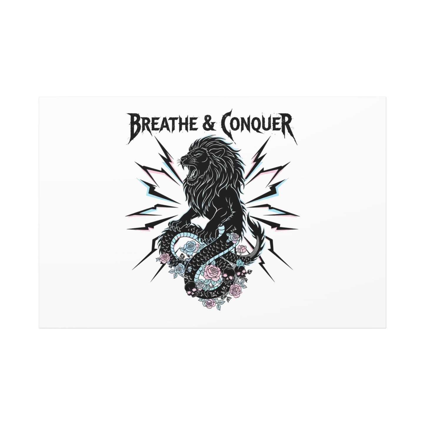 Breathe & Conquer Canvas | Matte Stretched Wall Art, Heavy Metal Wellness