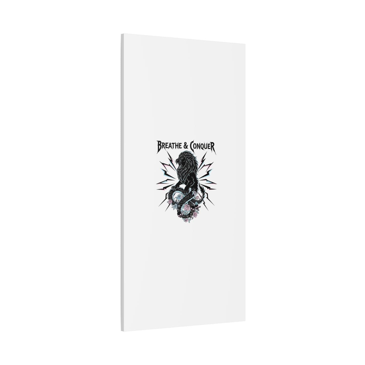 Breathe & Conquer Canvas | Matte Stretched Wall Art, Heavy Metal Wellness