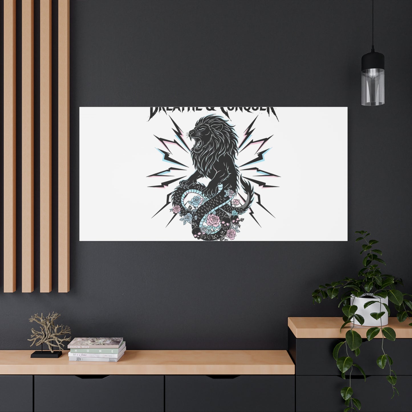 Breathe & Conquer Canvas | Matte Stretched Wall Art, Heavy Metal Wellness