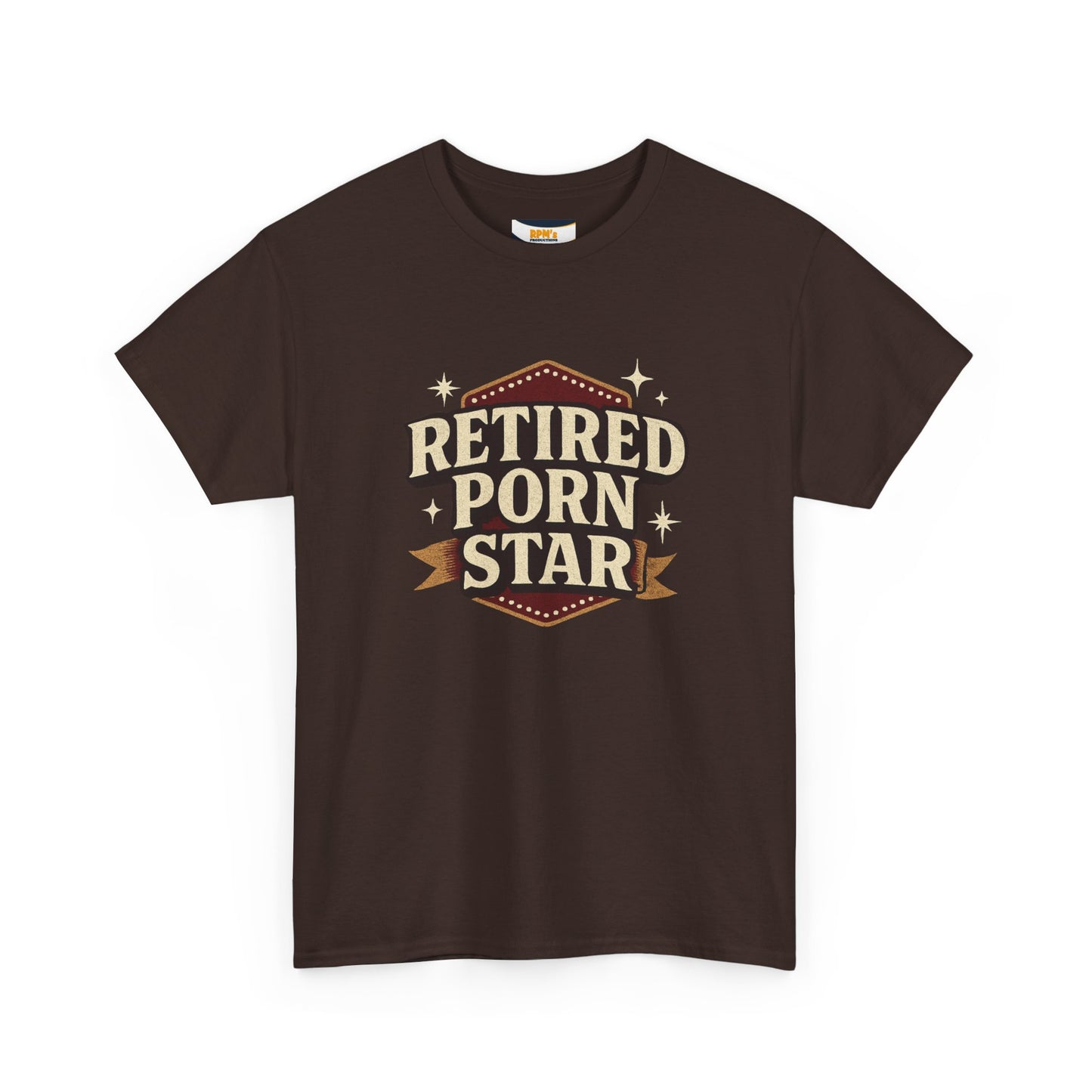 Retired Porn Star Unisex Heavy Cotton Tee, Funny Gift, Party Tee, Humorous Shirt, Adult Humor Apparel, Birthday Present