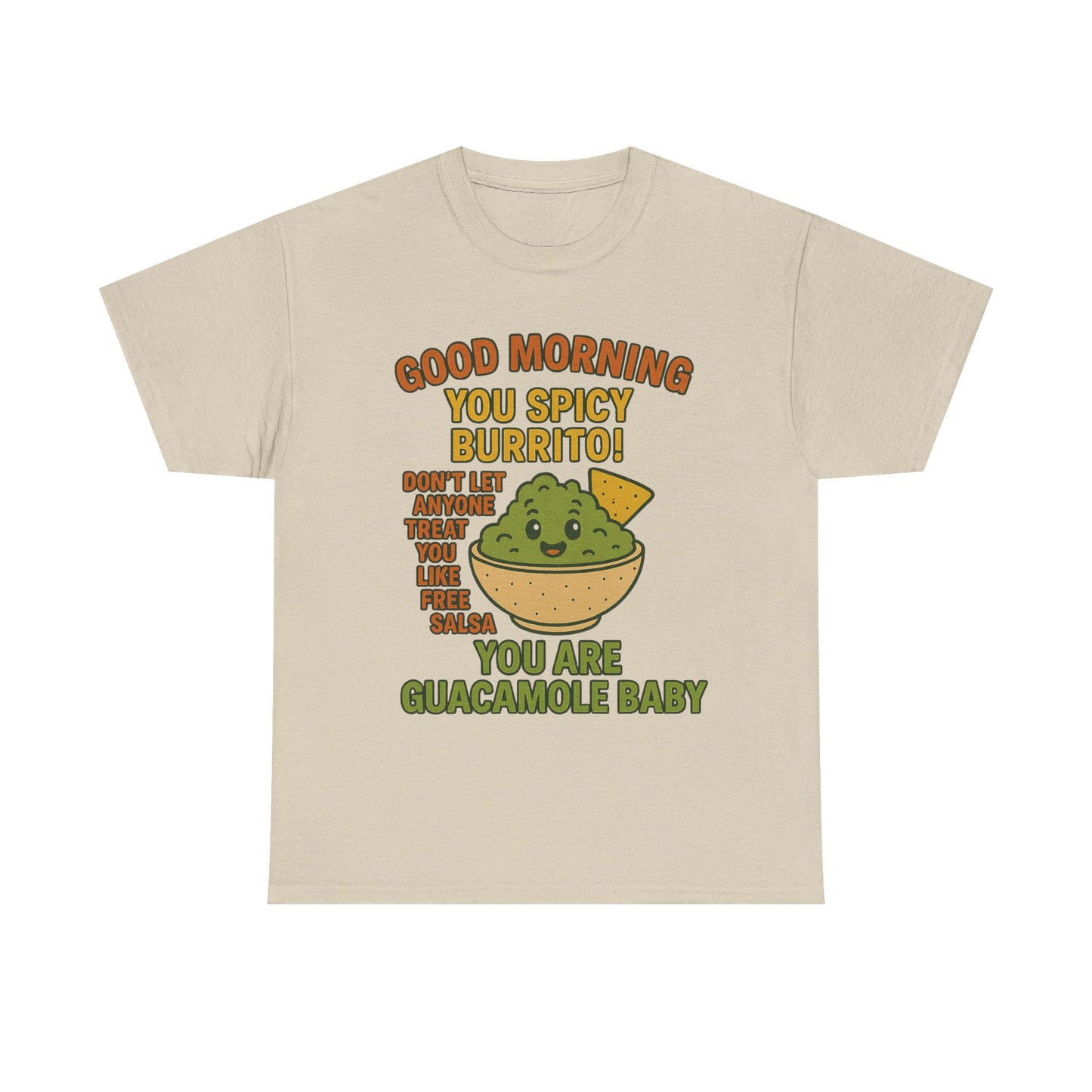 Funny Guacamole Tee, Spicy Burrito Shirt, Humor T-Shirt, Foodie Gift, Unique Cotton Tee, Casual Wear