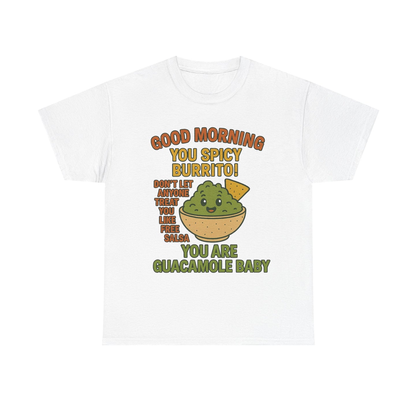 Funny Guacamole Tee, Spicy Burrito Shirt, Humor T-Shirt, Foodie Gift, Unique Cotton Tee, Casual Wear