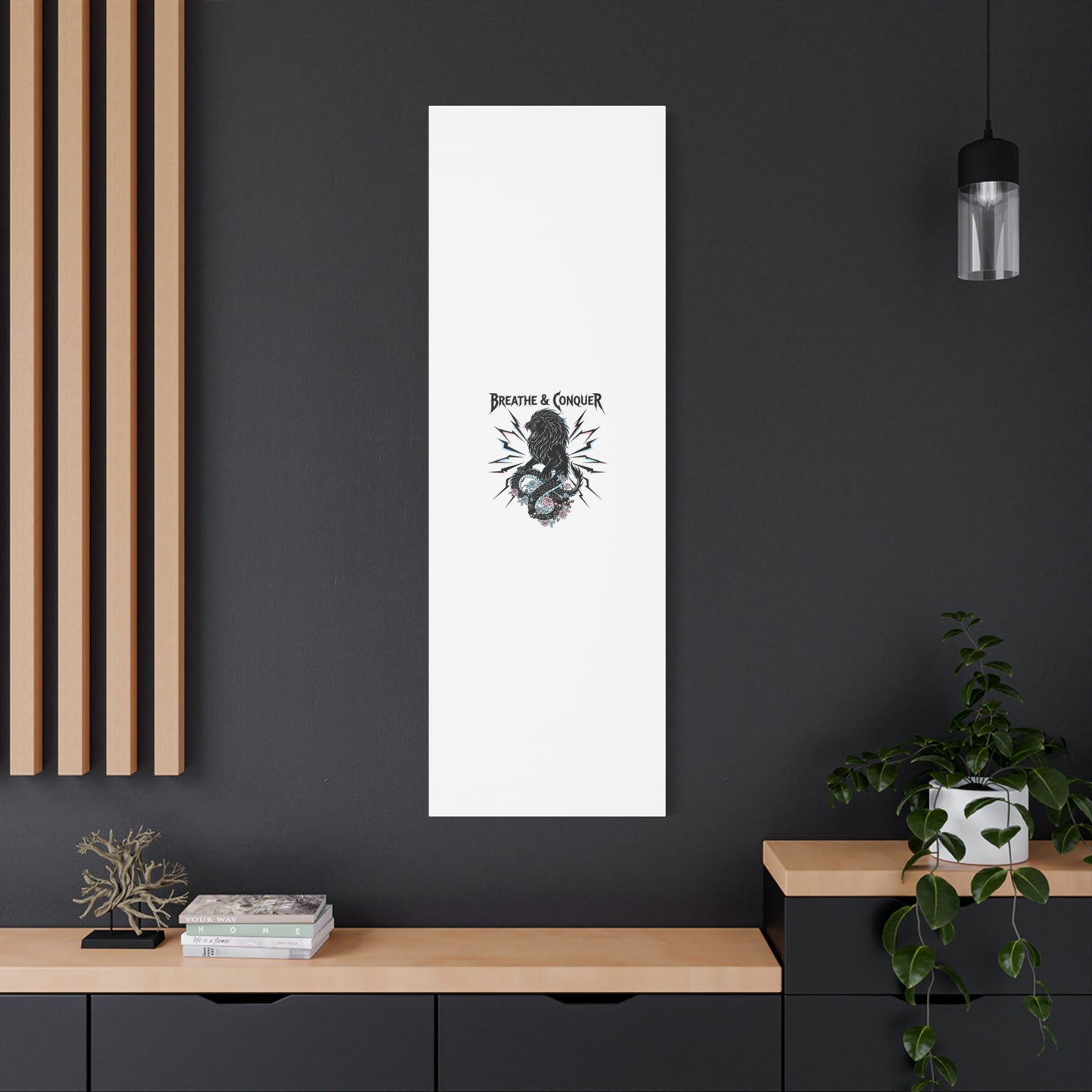 Breathe & Conquer Canvas | Matte Stretched Wall Art, Heavy Metal Wellness